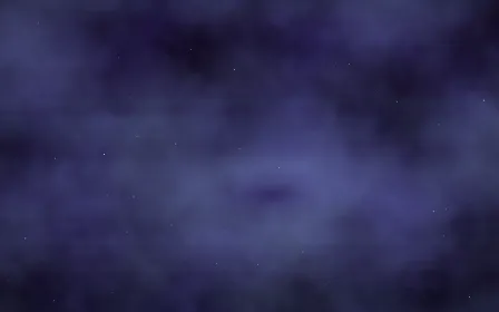 Iris Well Nebula — dark black and blue galaxy background