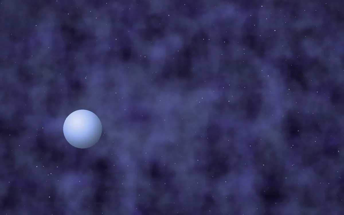 Iris Well Planetfall — dark black and blue galaxy background