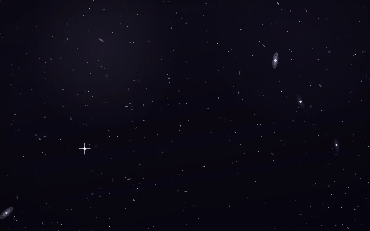 Lavender Shroud Deep Field — dark black and blue galaxy background