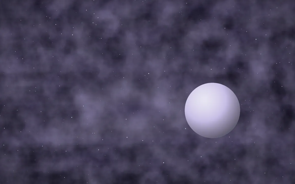 Lavender Shroud Planetfall — dark black and blue galaxy background