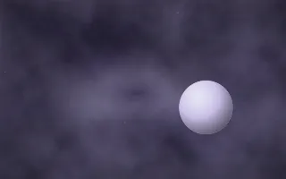 Lavender Shroud Planetfall II — dark black and blue galaxy background, variation II