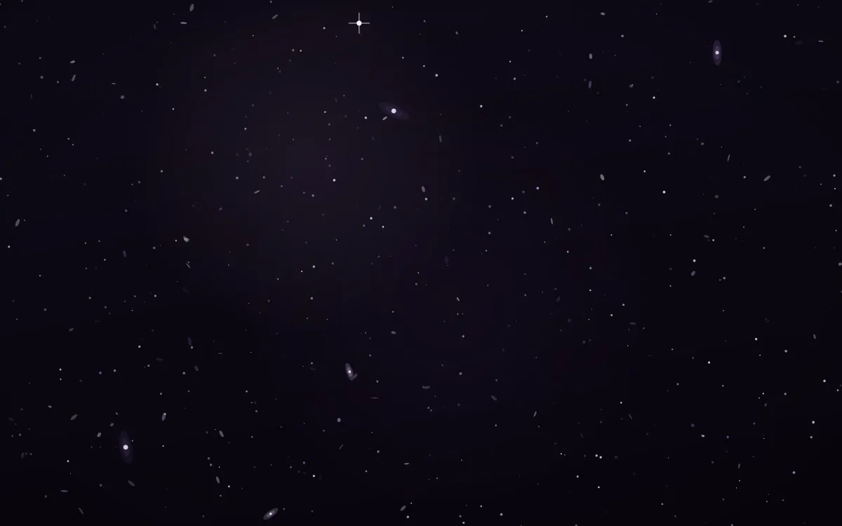 Lilac Halo Deep Field — dark black and purple galaxy background