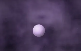 Lilac Halo Planetfall III — dark black and purple galaxy background, variation III