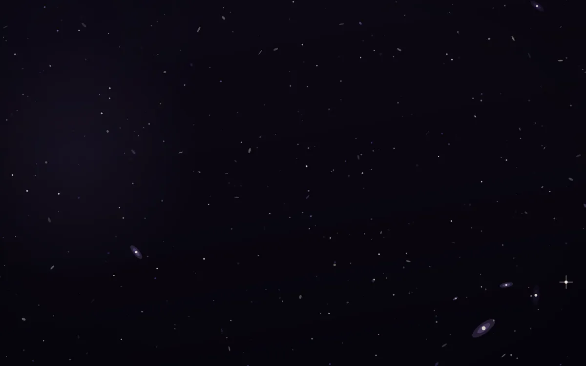 Magellanic Violet Deep Field — dark black and purple galaxy background