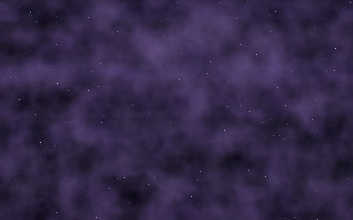 Magellanic Violet Nebula — dark black and purple galaxy background