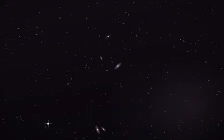 Mauve Cathedral Deep Field — dark black, purple and pink galaxy background
