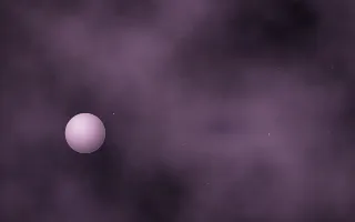 Mauve Cathedral Planetfall III — dark black, purple and pink galaxy background, variation III