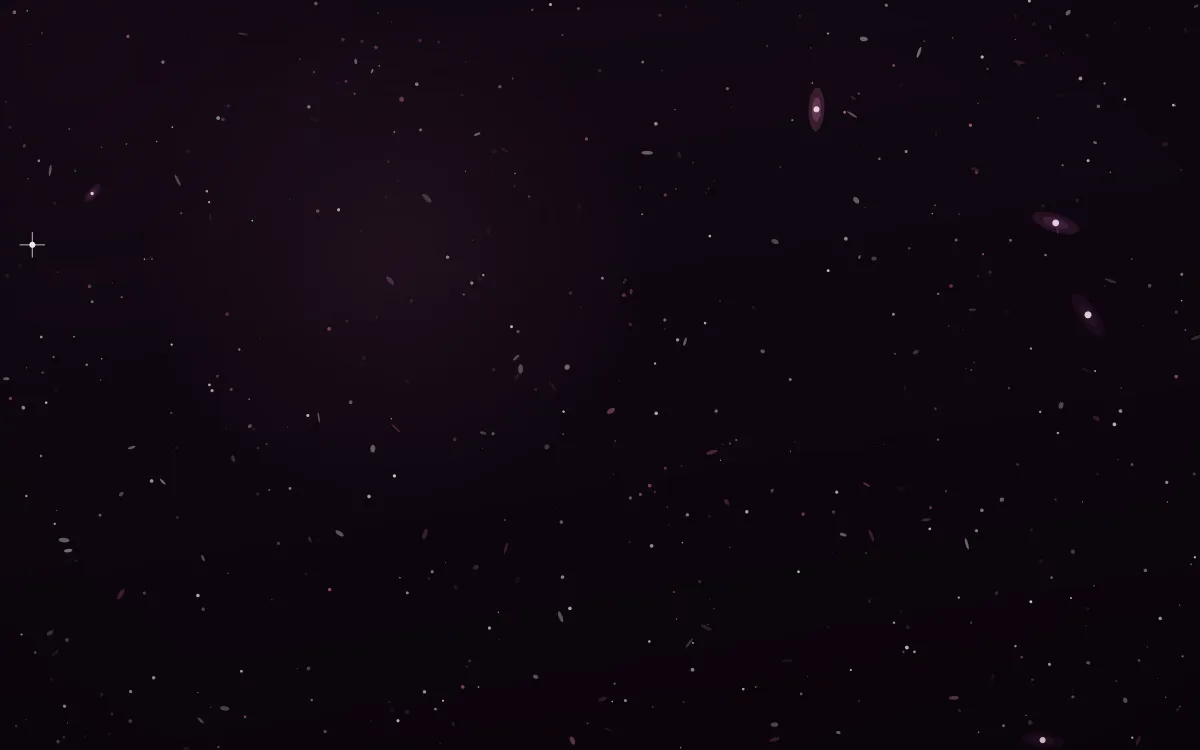 Mulberry Deep Deep Field — dark black and pink galaxy background