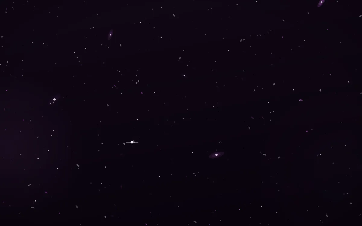 Nightshade Bloom Deep Field — dark black and purple galaxy background