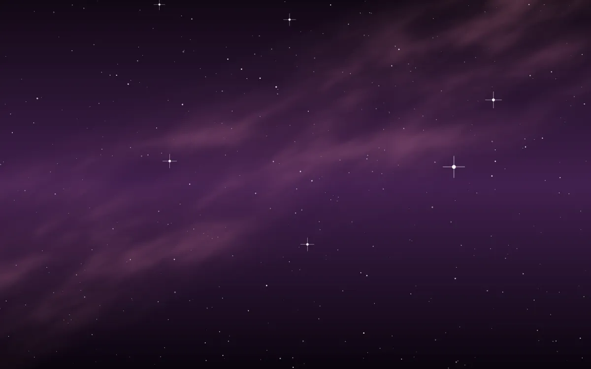 Orchid Ember Star Veil — dark black, purple and pink galaxy background