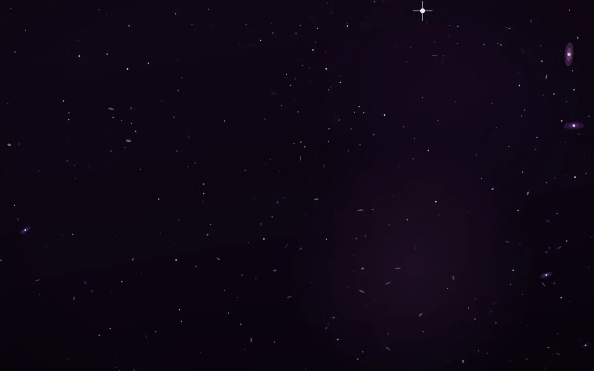 Phlox Current Deep Field — dark black, purple and pink galaxy background