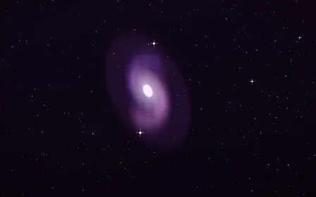 Phlox Current Spiral — dark black, purple and white galaxy background