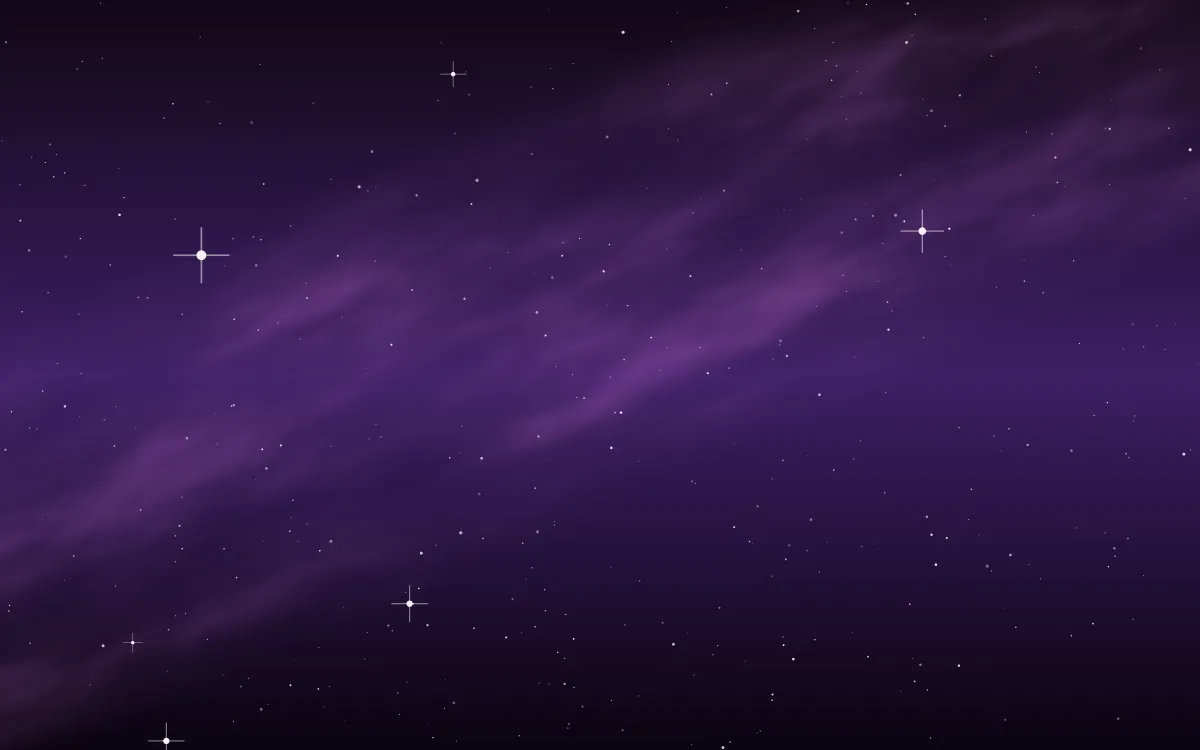 Phlox Current Star Veil — dark black, purple and pink galaxy background