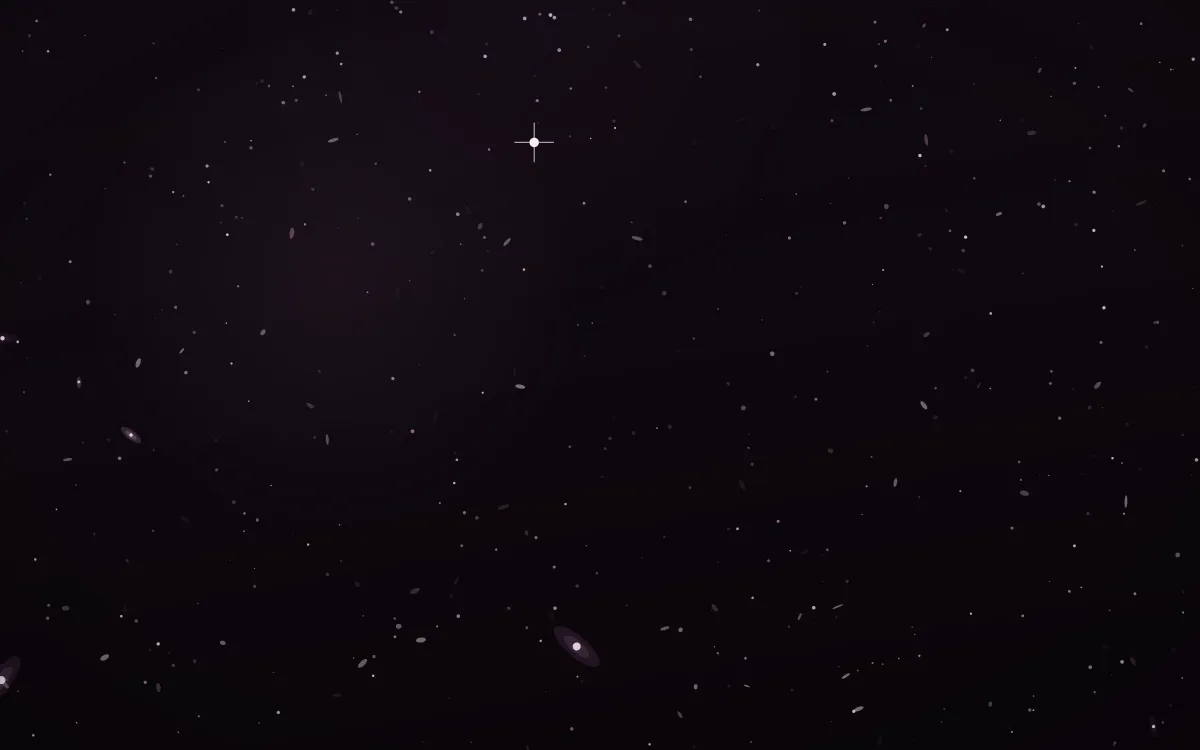 Plum Dust Deep Field — dark black and pink galaxy background