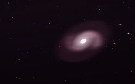 Rose Quartz Drift Spiral — dark black, pink and white galaxy background