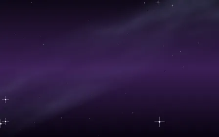 Trifid Bloom Star Veil — dark black, purple and blue galaxy background