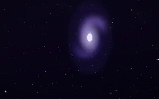 Ultraviolet Abyss Spiral — dark black, purple and white galaxy background
