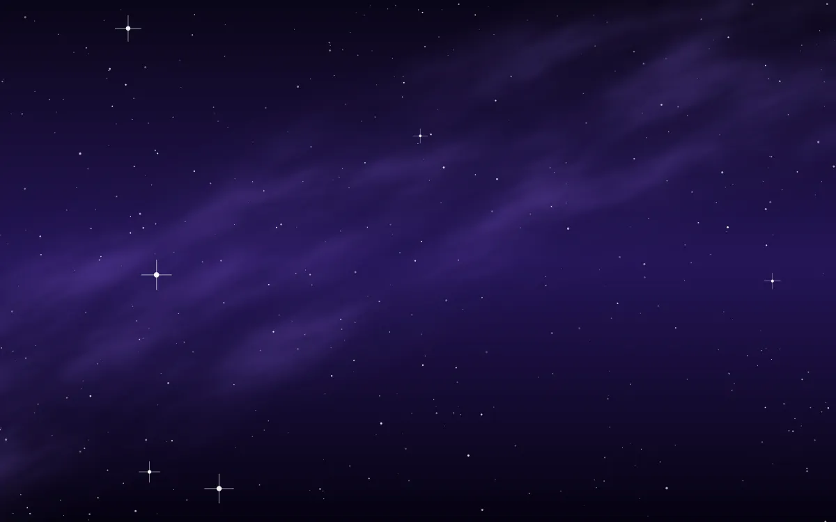 Ultraviolet Abyss Star Veil — dark black, blue and purple galaxy background