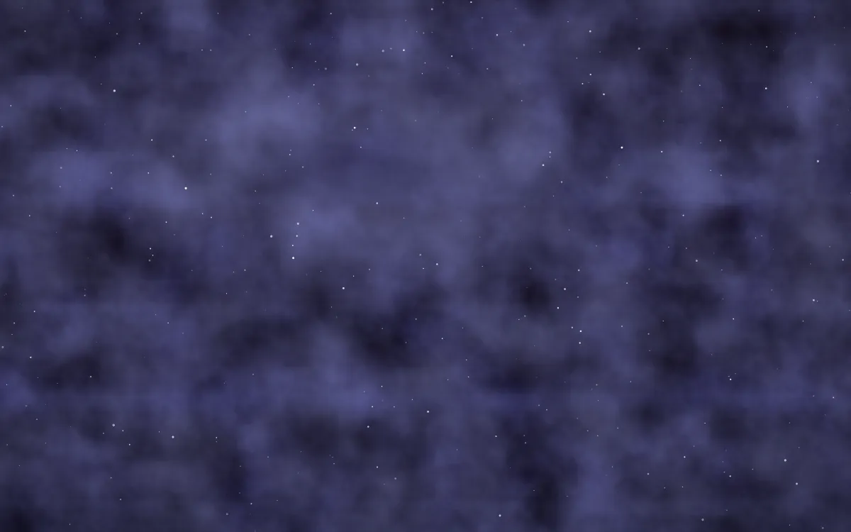 Wisteria Drift Nebula — dark black and blue galaxy background