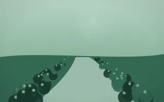 Emerald Mist Garden X — dark green garden background, variation X