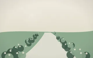 First Light Garden V — light beige and green garden background, variation V