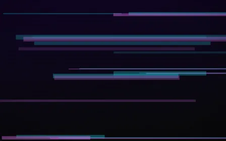 Cyber Glitch — dark black, teal and purple glitch background