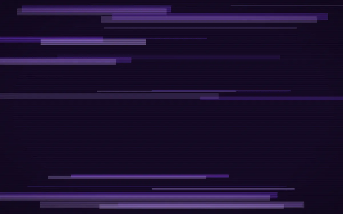Grape Soda Static — dark black and purple glitch background