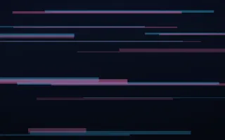 VHS Blue — dark black, blue and pink glitch background