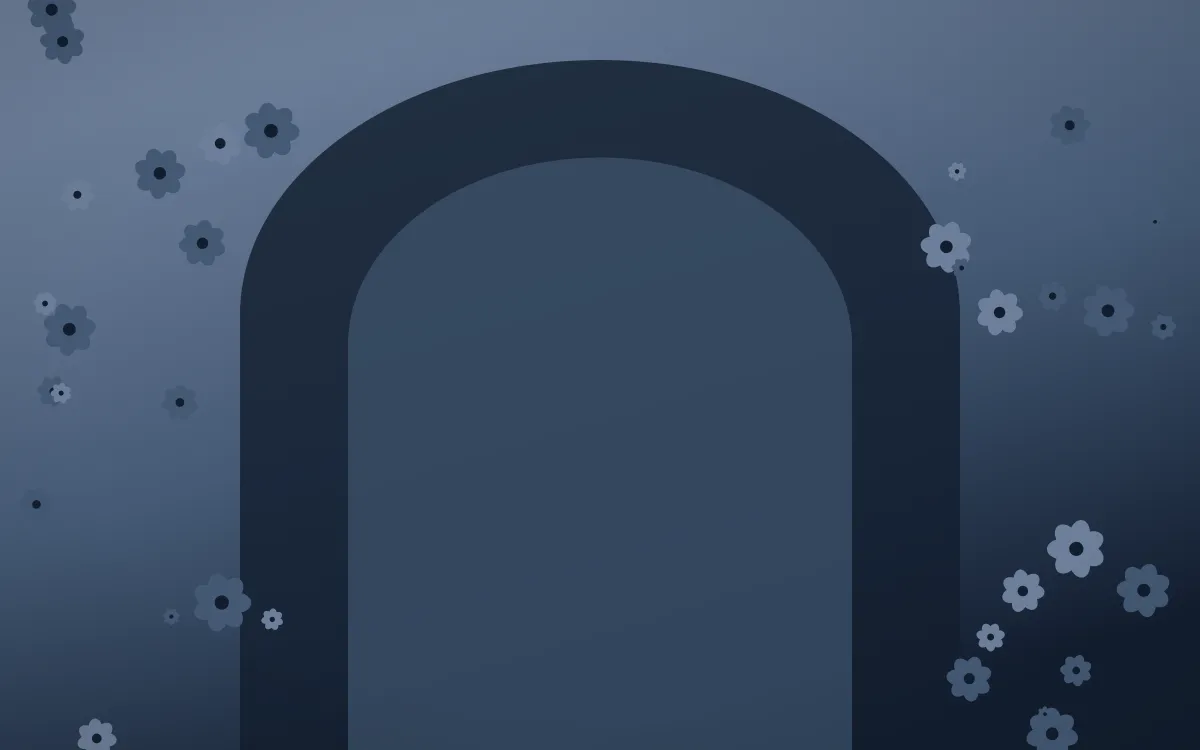 Blue Hour Gothic Romance — dark blue gothic-romance background