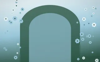 Clear Day Gothic Romance VI — light blue and green gothic-romance background, variation VI