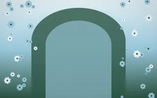 Clear Day Gothic Romance VII — light blue and green gothic-romance background, variation VII