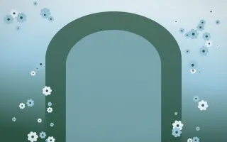 Clear Day Gothic Romance VIII — light blue and green gothic-romance background, variation VIII