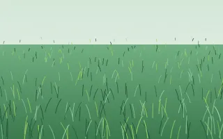 Dew Morning II — colourful green grass background, variation II