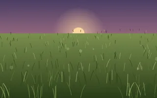 Dusk Prairie — dark green and purple grass background