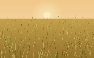 Golden Field Dusk — colourful gold and brown grass background