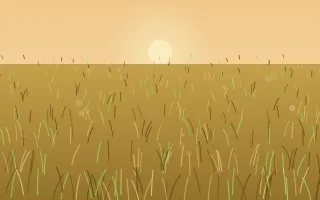 Golden Field Dusk II — colourful gold and brown grass background, variation II