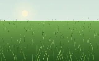 Morning Dew — colourful green grass background