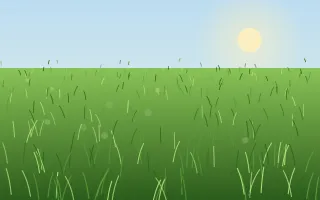 Summer Meadow — colourful green and blue grass background