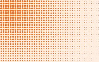 Clementine Print Fade — light beige and orange halftone background