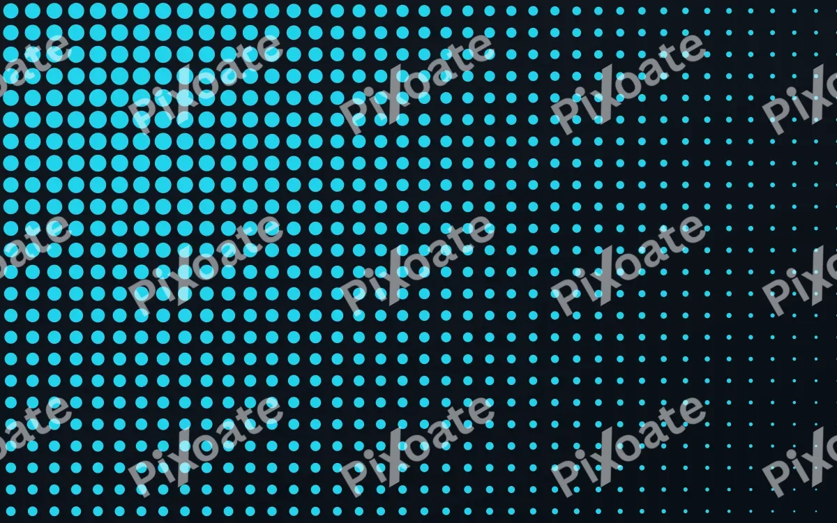 Cyan Noir Fade — dark black and teal halftone background