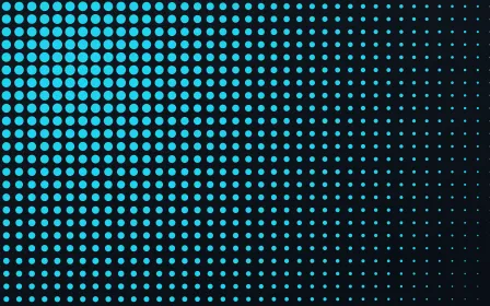 Cyan Noir Fade — dark black and teal halftone background