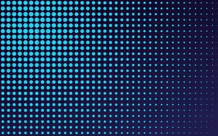Electric Fade — dark black, blue and teal halftone background