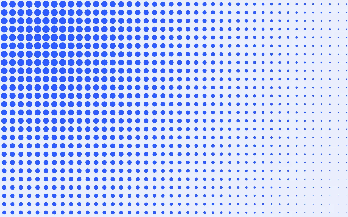 Klein Print Fade — light white and blue halftone background