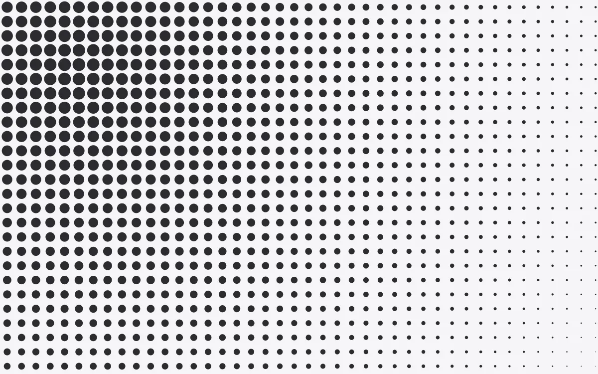 Noir & Blanc Print Fade — light white and grey halftone background