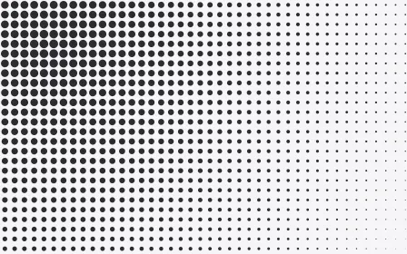 Noir & Blanc Print Fade — light white and grey halftone background
