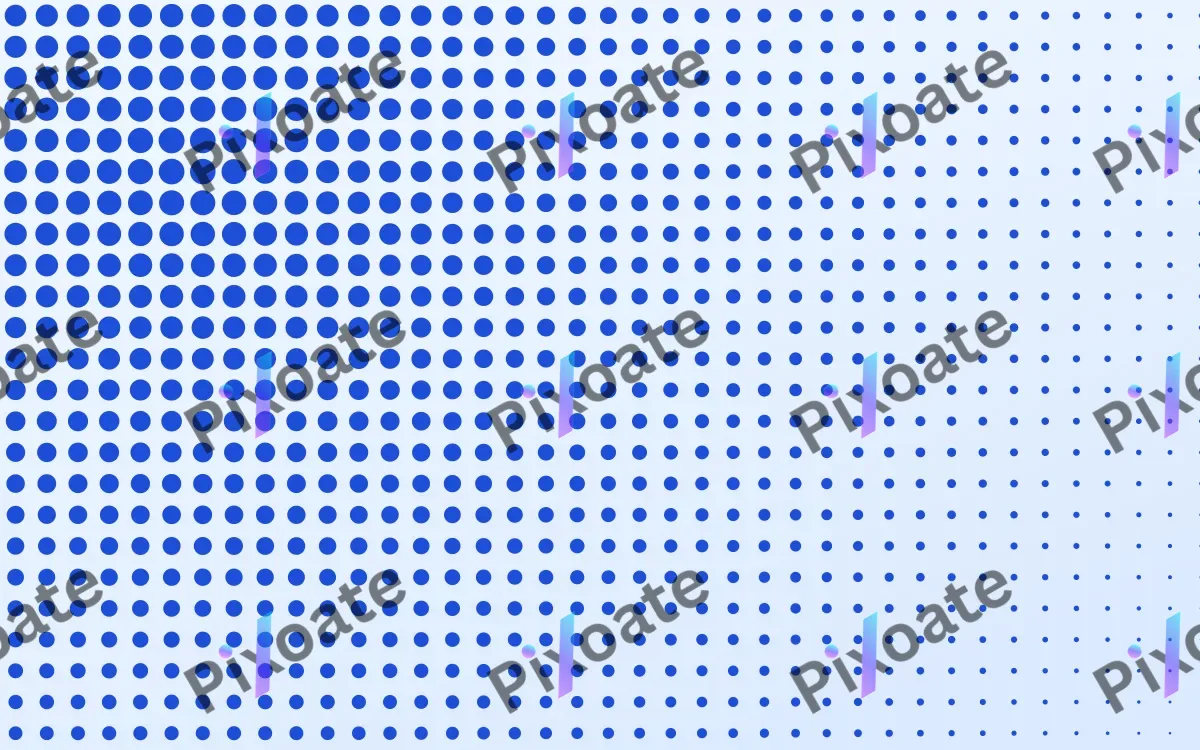 Royal Fade — light white and blue halftone background