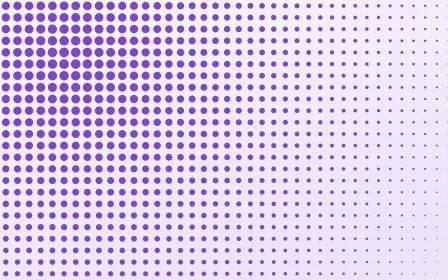 Violet Zine — light white and purple halftone background