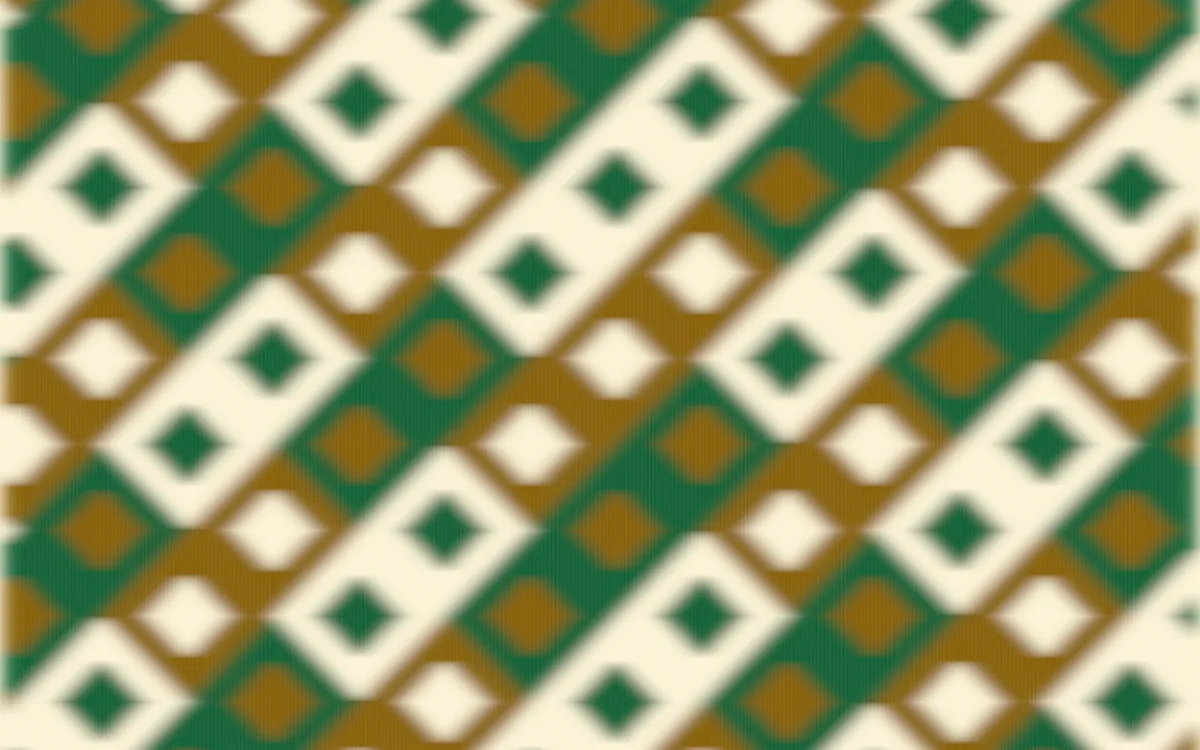 Accra Gold Ikat Diamonds — colourful brown, green and beige ikat background