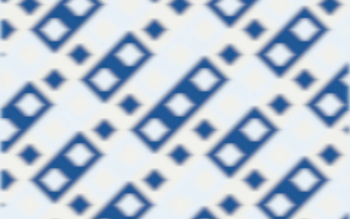 Aegean Noon Ikat Diamonds — colourful blue and white ikat background