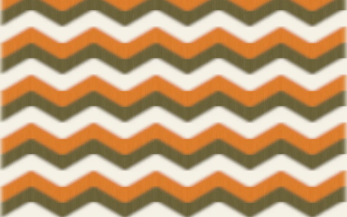Bali Temple Ikat Chevron — colourful brown, orange and beige ikat background